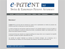 Tablet Screenshot of e-patent.ch
